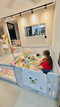 CORRAL DE JUEGOS CON TAPETE PLEGABLE Y PELOTAS