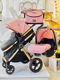 COCHE MOISES CON PORTA BEBE Y PAÑALERA